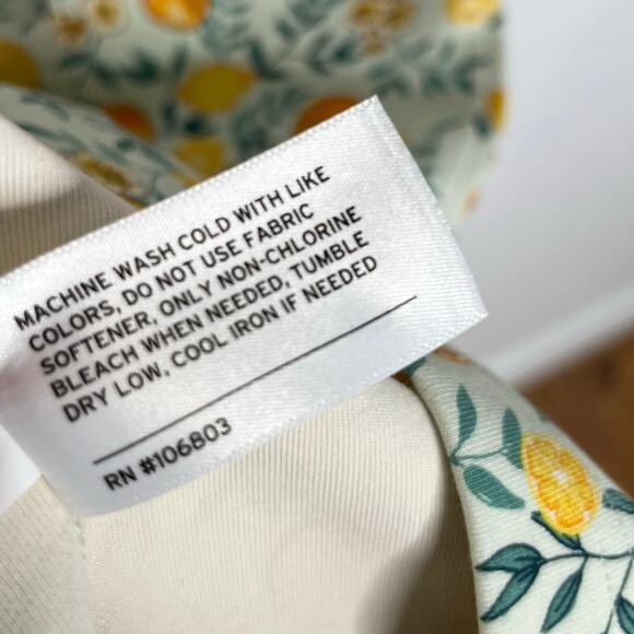 Duluth Trading Co NoGA Naturale Short Sleeve Dress Womens M Orange Print Pockets - Picture 12 of 12